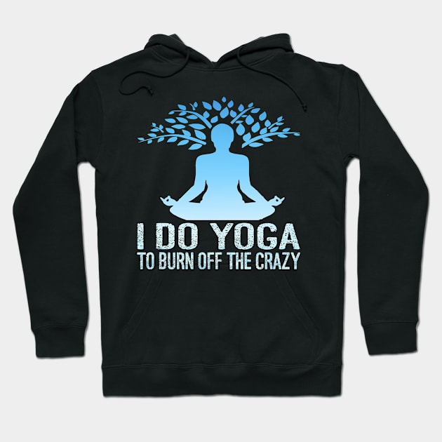 I Do Yoga To Burn Off The Crazy Hoodie by Charaf Eddine